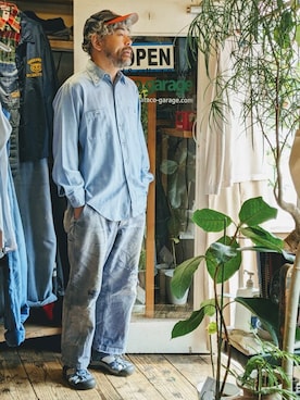 「--（--）のアイテム（シャツ/ブラウス）」を使った、ataco garageさん（メンズ・173cm）の春コーディネート