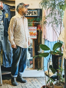「--（--）のアイテム（シャツ/ブラウス）」を使った、ataco garageさん（メンズ・173cm）の春コーディネート