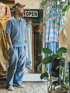 「--（--）のアイテム（トップス）」を使った、ataco garageさん（メンズ・173cm）の夏コーディネート