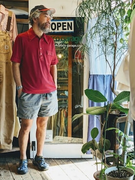 「--（--）のアイテム（トップス）」を使った、ataco garageさん（メンズ・173cm）の夏コーディネート