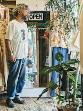「--（--）のアイテム（トップス）」を使った、ataco garageさん（メンズ・173cm）の夏コーディネート