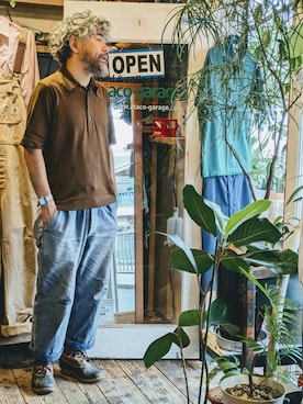 「--（--）のアイテム（トップス）」を使った、ataco garageさん（メンズ・173cm）の夏コーディネート