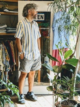 「J.C.PENNEY（ジェーシーペニー）のアイテム」を使った、ataco garageさん（メンズ・173cm）の夏コーディネート