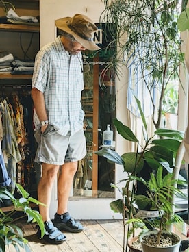 「ARROW（アロー）のアイテム」を使った、ataco garageさん（メンズ・173cm）の夏コーディネート