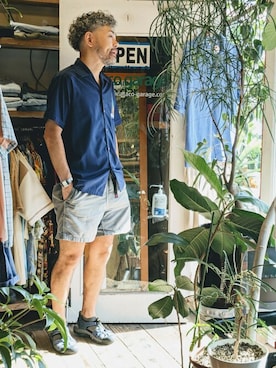 「--（--）のアイテム（トップス）」を使った、ataco garageさん（メンズ・173cm）の夏コーディネート