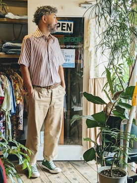 「--（--）のアイテム（トップス）」を使った、ataco garageさん（メンズ・173cm）の夏コーディネート