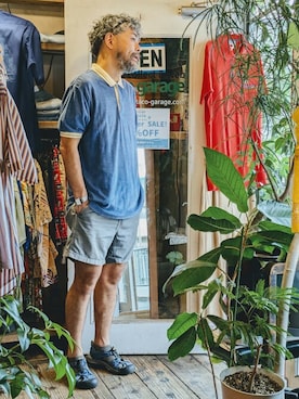「--（--）のアイテム（トップス）」を使った、ataco garageさん（メンズ・173cm）の夏コーディネート