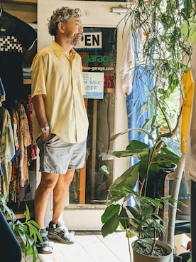 「--（--）のアイテム（トップス）」を使った、ataco garageさん（メンズ・173cm）の夏コーディネート