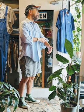 「--（--）のアイテム（トップス）」を使った、ataco garageさん（メンズ・173cm）の秋コーディネート