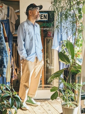 「--（--）のアイテム（トップス）」を使った、ataco garageさん（メンズ・173cm）の秋コーディネート