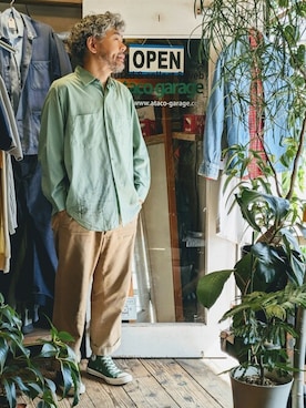 「--（--）のアイテム（トップス）」を使った、ataco garageさん（メンズ・173cm）の秋コーディネート