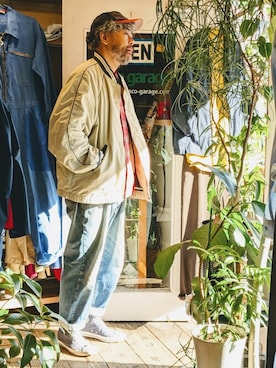 「LACOSTE（ラコステ）のアイテム（ジャケット/アウター）」を使った、ataco garageさん（メンズ・173cm）の秋コーディネート