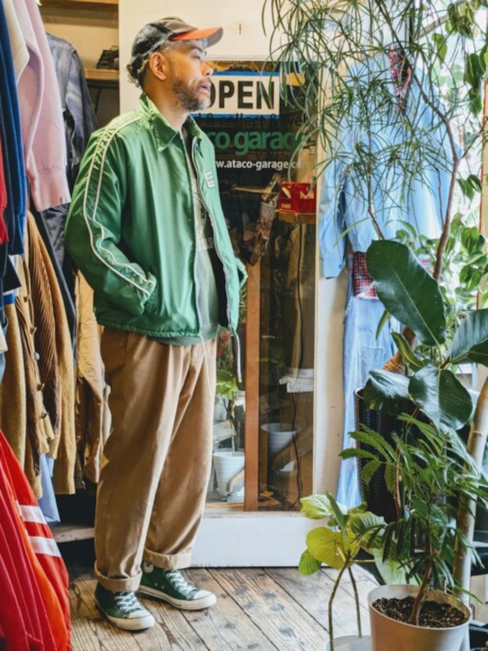 の「70s 80s USA製 Horizon ナイロン コーチ ジャケット メンズL