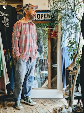 「--（--）のアイテム」を使った、ataco garageさん（メンズ・173cm）の春コーディネート