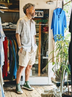 「--（--）のアイテム」を使った、ataco garageさん（メンズ・173cm）の夏コーディネート