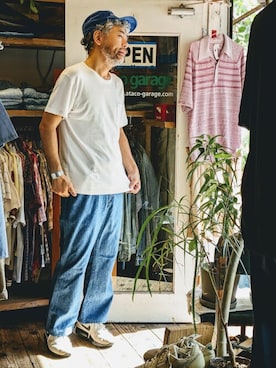 「Lee（リー）のアイテム」を使った、ataco garageさん（メンズ・173cm）の夏コーディネート