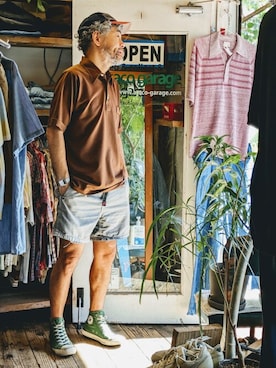 「MUNSINGWEAR（マンシングウェア）のアイテム」を使った、ataco garageさん（メンズ・173cm）の夏コーディネート