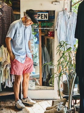 「アイテム（その他パンツ）」を使った、ataco garageさん（メンズ・173cm）の夏コーディネート