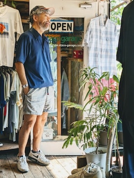 「J.C.PENNEY（ジェーシーペニー）のアイテム」を使った、ataco garageさん（メンズ・173cm）の夏コーディネート