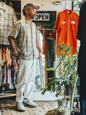 「ホワイトデニム」｜ataco garageさん（メンズ・173cm）の夏コーディネート