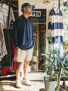 「L.L.Bean（エルエルビーン）のアイテム（ポロシャツ）」を使った、ataco garageさん（メンズ・173cm）の秋コーディネート