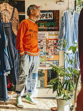 「アイテム（ジャージ）」を使った、ataco garageさん（メンズ・173cm）の秋コーディネート