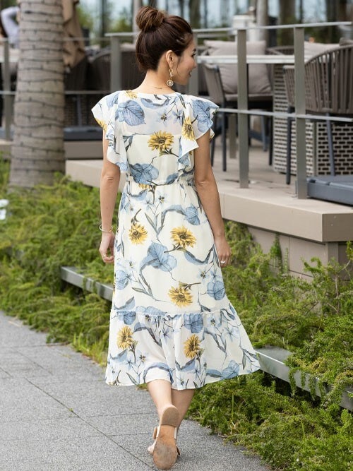 ♡はなママ♡♡familiar 半袖ワンピース 花柄 ♡はなママ♡♡familiar