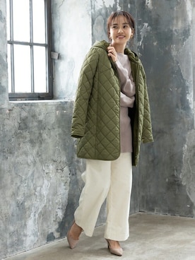 「アイテム（ママ＆ベビー、グリーン系）」を使った、sweet mommyさん（レディース・160cm）の秋コーディネート