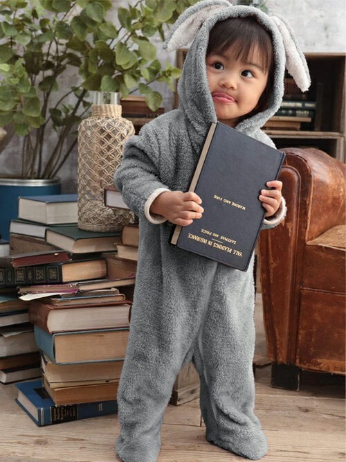 セール】もこもこボア オーガニックコットン アニマル カバーオール