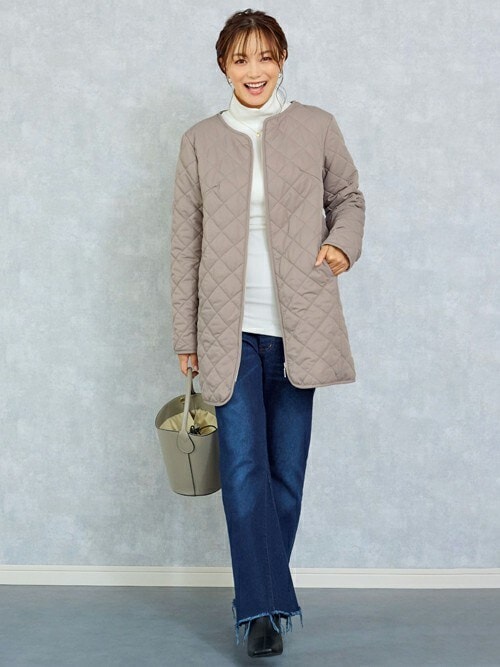 セール】だっこおんぶ対応 キルティングママコート（マタニティウェア