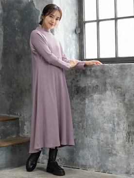 「アイテム（ママ＆ベビー、パープル系）」を使った、sweet mommyさん（レディース・159cm）の冬コーディネート