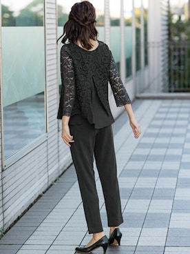 「アイテム（ママ＆ベビー、ブラック系）」を使った、sweet mommyさん（レディース・164cm）の春コーディネート