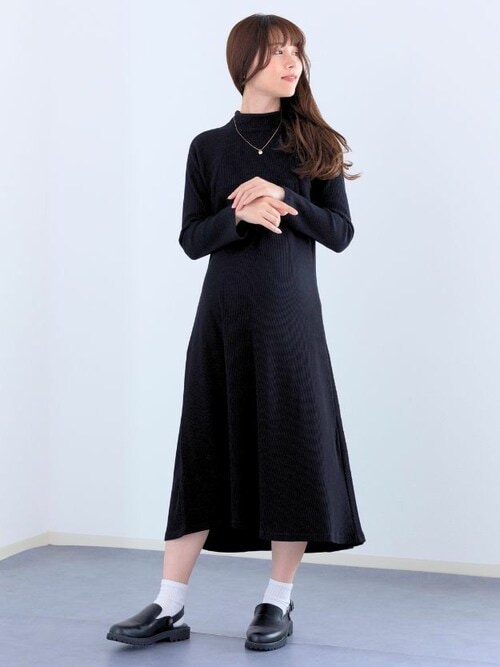 myg様 ケイミー スマートストレッチブラックガーベラアシンメトリー