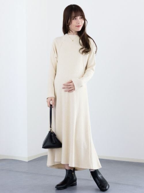 セール】マタニティ ボトルネック ニットワンピース 【ZOZO限定カラー