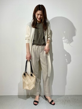 「ロングカーディガン」｜本田さん（レディース・170cm）の春コーディネート