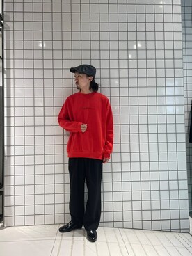 「ワンポイント」｜「アイテム（ハンチング/ベレー帽）」を使った、Ryot@さん（メンズ・159cm）の秋コーディネート