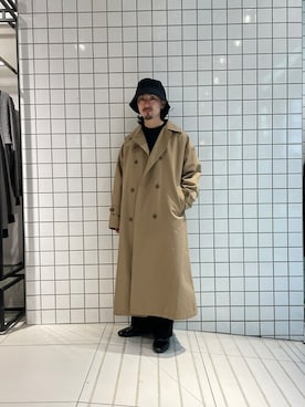 「オーバーコート」｜「アイテム（スウェット）」を使った、Ryot@さん（メンズ・159cm）の秋コーディネート