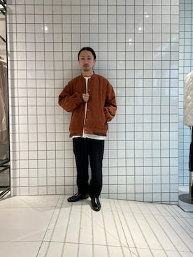 「SENSE OF PLACE by URBAN RESEARCH（センスオブプレイスバイアーバンリサーチ）のアイテム（スタジャン）」を使った、Ryot@さん（メンズ・159cm）の冬コーディネート