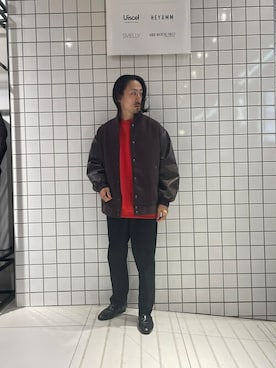 「SENSE OF PLACE by URBAN RESEARCH（センスオブプレイスバイアーバンリサーチ）のアイテム（スタジャン）」を使った、Ryot@さん（メンズ・159cm）の冬コーディネート