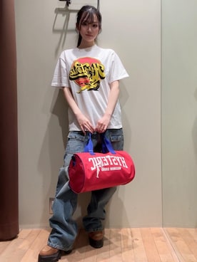 「アイテム（ドラムバッグ）」を使った、nanaco00425さん（レディース・158cm）の春コーディネート