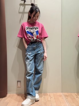 HYSTERIC GLAMOURのTシャツ/カットソー（ピンク系）を使った人気