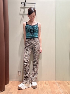 「アイテム（キャミソール、グリーン系）」を使った、 Nanakoさん（レディース・158cm）の秋コーディネート