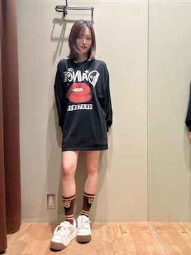 「アイテム（ソックス/靴下、ブラウン系）」を使った、 Nanakoさん（レディース・158cm）の秋コーディネート