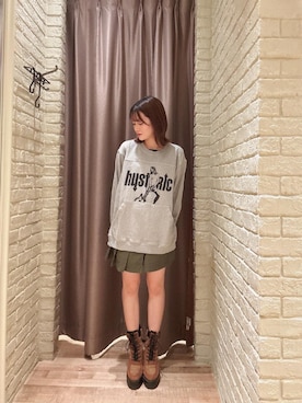 「HYSTERIC GLAMOUR（ヒステリックグラマー）のUP DOWN GIRL デニムプルオーバー（シャツ/ブラウス、グレー系）」を使った、 Nanakoさん（レディース・158cm）の秋コーディネート