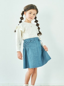 「apres les cours（アプレレクール）のアイテム（スリッポン）」を使った、F.O.OnlineStoreさん（キッズ・110cm）の冬コーディネート