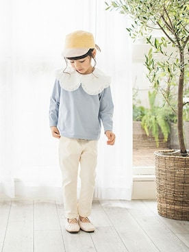 「apres les cours（アプレレクール）のアイテム（帽子）」を使った、F.O.OnlineStoreさん（キッズ・110cm）の春コーディネート