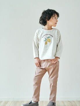 「apres les cours（アプレレクール）のアイテム（ナイロンジャケット）」を使った、F.O.OnlineStoreさん（キッズ・110cm）の春コーディネート