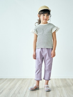 「apres les cours（アプレレクール）のアイテム（帽子）」を使った、F.O.OnlineStoreさん（キッズ・110cm）の春コーディネート
