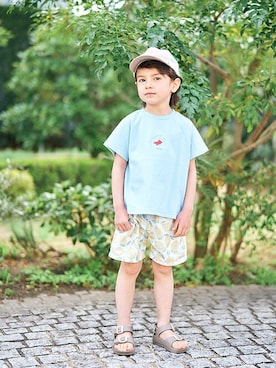 「apres les cours（アプレレクール）のアイテム（帽子）」を使った、F.O.OnlineStoreさん（キッズ・110cm）の夏コーディネート
