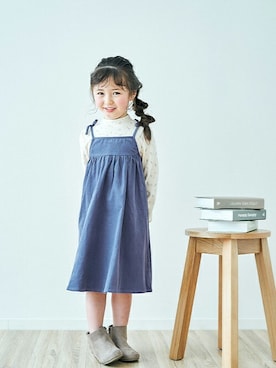 「apres les cours（アプレレクール）のアイテム（ブーツ）」を使った、F.O.OnlineStoreさん（キッズ・110cm）の秋コーディネート